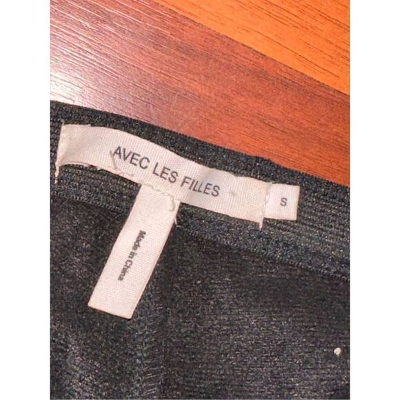 Excellent condition Avec Les Filles polyester Faux Leather Black Skinny Leg Pant - Picture 7 of 7